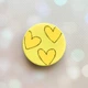 Держатель для смартфона / планшета попсокет Popsocket Желтый :: Сердечки желтые (принт 259) - изображение 1