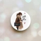 Держатель для смартфона / планшета попсокет Popsocket Белый :: Девушка с кофе (принт 112) - изображение 1