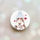 Держатель для смартфона / планшета попсокет Popsocket Белый :: Девушка с собачкой (принт 142) - изображение 1