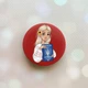 Держатель для смартфона / планшета попсокет Popsocket Красный :: Девушка с паспортом (принт 13) - изображение 1