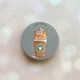 Тримач для смартфона / планшета попсокет Popsocket Сірий :: Капучіно котик (принт 97) - зображення 1