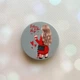 Держатель для смартфона / планшета попсокет Popsocket Серый :: Девушка с кофе (принт 137) - изображение 1