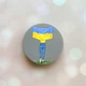 Держатель для смартфона / планшета попсокет Popsocket Серый :: Девушка с флагом (принт 263) - изображение 1