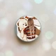 Держатель для смартфона / планшета попсокет Popsocket Серый :: Девочка с мишкой (принт 117) - изображение 1