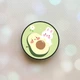 Тримач для смартфона / планшета попсокет Popsocket Чорний :: Авокадо і зайченя (принт 311) - зображення 1