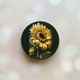 Держатель для смартфона / планшета попсокет Popsocket Черный :: Подсолнух (принт 274) - изображение 1