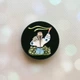 Тримач для смартфона / планшета попсокет Popsocket Чорний :: Дівчина зі стрічкою (принт 17) - зображення 1