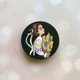 Держатель для смартфона / планшета попсокет Popsocket Черный :: Украинка с колосками (принт 172) - изображение 1