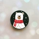 Держатель для смартфона / планшета попсокет Popsocket Черный :: Мишка (принт 146) - изображение 1