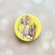 Держатель для смартфона / планшета попсокет Popsocket Желтый :: Украинка с колосками (принт 173) - изображение 1