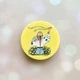 Держатель для смартфона / планшета попсокет Popsocket Желтый :: Девушка с лентой (принт 17) - изображение 1