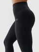 Legginsy sportowe damskie z wysokim stanem 4F 4FWMM00TTIGF195-20S L Czarne (5904698999309) - obraz 4