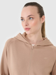 Bluza damska rozpinana streetwear z kapturem 4F 4FWSS25TSWSF1620-83S L Beżowa (5905700408291) - obraz 5