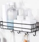 Настінний кошик-гачок чорний Wall mount hook basket - зображення 3