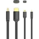 Кабель Vention HDMI M - Micro M, 3.0 м, V2.0 4K 60Гц 18Gbps HDR Dolby Black (AGIBI) - изображение 5