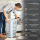 Комплект простыня на резинке и 2 наволочки, наматрасник непромокаемый, 180×200 см, серый - изображение 6