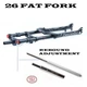 Двухкоронная вилка для фетбайка Himalo 26х4.0" 135мм Fat Fork воздушный ход 190 mm усиленная для fatbike Черная - изображение 7