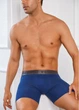 Мужские хлопковые удлиненные трусы боксеры Extra Comfort Plus (1671-46-02) Синий S FINETOO (46) - изображение 1