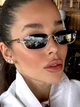 Очки солнцезащитные унисекс полуободковые Enjoy золотистые с черными линзами - изображение 4