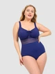 Слитный купальник большого размера Fuba 28006 темно-синий 9XL - изображение 6