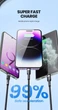 Кабель 100W Toocki 6A 3 в 1 кабель USB- А - USB-Type-C/MicroUSB/Lightning 1.2m Gray - изображение 5