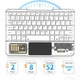 Портативная Bluetooth-клавиатура KB-333 с тачпадом в прозрачном корпусе с подсветкой RGB White - изображение 7