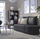 Розкладний диван 2-місний LINDAKRA IKEA 205.826.10 темно-сірий - зображення 2