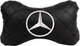 Подушка на подголовник EVAtech ECO 27 х 16 см Mercedes-Benz Черная с черной нитью (SPCRBBV016) - изображение 1