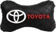 Подушка на підголовник EVAtech ECO 27 х 16 см Toyota Чорна з чорною ниткою (SPCRBBV031) - зображення 1