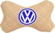 Подушка на подголовник EVAtech ECO 27 х 16 см Volkswagen Бежевая с бежевой нитью (SPCRIIV033) - изображение 1