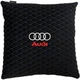Подушка EVAtech 40 х 40 см Audi Черная с синей нитью (SPBALMRBLV003) - изображение 1