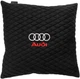 Подушка EVAtech 40 х 40 см Audi Чорна з чорною ниткою (SPBALMRBBV003) - зображення 1