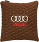 Подушка EVAtech 30 х 30 см Audi Коричневая с коричневой нитью (SPSALMRZZV003) - изображение 1