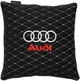 Подушка EVAtech 30 х 30 см Audi Чорна з білою ниткою (SPSALMRBWV003) - зображення 1