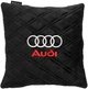 Подушка EVAtech 30 х 30 см Audi Черная с черной нитью (SPSALHRBBV003) - изображение 1