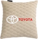 Подушка EVAtech 30 х 30 см Toyota Бежева з бежевою ниткою (SPSALMRIIV031) - зображення 1