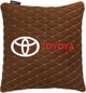 Подушка EVAtech 30 х 30 см Toyota Коричнева з коричневою ниткою (SPSALMRZZV031) - зображення 1