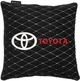 Подушка EVAtech 30 х 30 см Toyota Черная с белой нитью (SPSALMRBWV031) - изображение 1