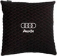 Подушка EVAtech 40 х 40 см Audi Чорна з червоною ниткою (SPBALMRBRV095) - зображення 1