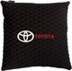 Подушка EVAtech 40 х 40 см Toyota Чорна з червоною ниткою (SPBALMRBRV031) - зображення 1