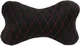 Подушка на подголовник EVAtech 27 х 16 см Черная с красной нитью (SPALMRBR) - изображение 1