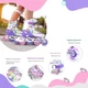 Роликовые коньки раздвижные Inline Skates PU свет размер 34-38 стелька 21-23,5 см Violet (61203-М) - изображение 7