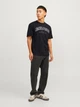 Футболка хлопковая длинная мужская Jack & Jones 12257579 L Черная (5715516385941) - изображение 3