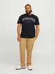 Футболка хлопковая длинная мужская Jack & Jones 12258871 5XL Черная (5715603703320) - изображение 3