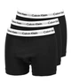 Набор боксеров мужских анатомических трусов удлиненный фасон Calvin Klein men boxer 3 шт в наборе, размер S черные, с белым поясом. - изображение 1