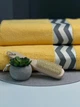 Набор махровых полотенец с зигзагами Osborn Textile 50х90 70х140 см Желтый 500 г\м2 - изображение 3