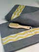 Набор махровых полотенец с зигзагами Osborn Textile 50х90 70х140 см Серый 500г/м2 - изображение 5