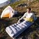 Спальник з натуральним пухом Naturehike CW400 NH18C400-D, p-р L, жовто-сірий - зображення 2
