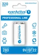 Акумулятор everActive EVHRL22-320 6LR61 (крона) 8.4V, 320mAh, LSD Ni-MH, Блістер - зображення 1