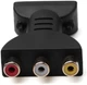 Аудіо адаптер - перехідник CUJMH HDMI до 3 RCA AV конвертер для телевізора / плеєра, чорний (98739503) - зображення 3